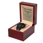 Groomsman Help Wanted Must Show Up On Time to Wedding Events - Black Chronograph Watch Gift from Groom - Mallard Moon Gift Shop