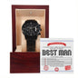 Best Man Wedding Day Gift - Official Certificate - Black Chronograph Watch - Mallard Moon Gift Shop