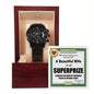 Husband Wedding Day Gift - SuperPrize-Black Chronograph Watch - Mallard Moon Gift Shop
