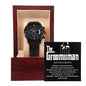 Groomsman Job Description Secrets Stay a Secret - Black Chronograph Watch Wedding Proposal from Groom - Mallard Moon Gift Shop
