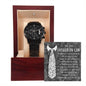 Gift for Father-In-Law - Behind Every Great Daughter is an Even Greater Dad Black Chronograph Watch - Mallard Moon Gift Shop