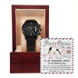 Groom Wedding Day Gift - I Met You - Black Chronograph Watch - Mallard Moon Gift Shop