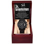Groomsman Job Description Secrets Stay a Secret - Black Chronograph Watch Wedding Proposal from Groom - Mallard Moon Gift Shop