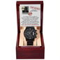 Groomsman Top Secret Mission - Black Chronograph Watch Gift Wedding Proposal Invite from Groom - Mallard Moon Gift Shop