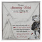 To My Stunning Bride on Our Wedding Day, I Take You to be My Wife Signature Style Name Necklace - Mallard Moon Gift Shop