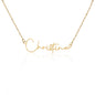 Gift for Son's Girlfriend - Our Crazy Family - Custom Script Name Necklace - Mallard Moon Gift Shop