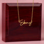 To My Stunning Bride on Our Wedding Day, I Take You to be My Wife Signature Style Name Necklace - Mallard Moon Gift Shop