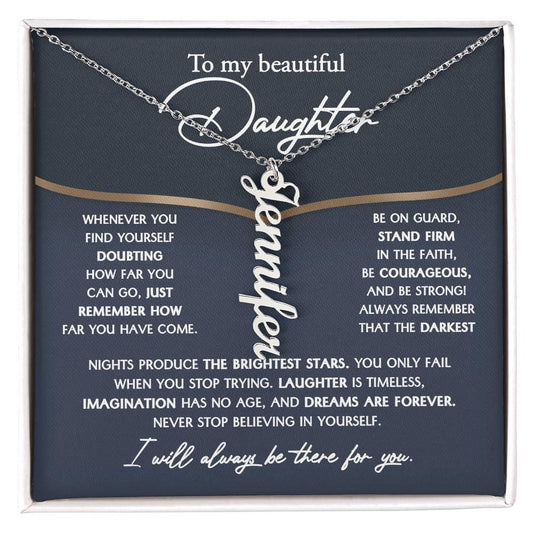 Daughter Birthday, Graduation, Christmas - Brightest Stars Personalized Name Necklace - Mallard Moon Gift Shop