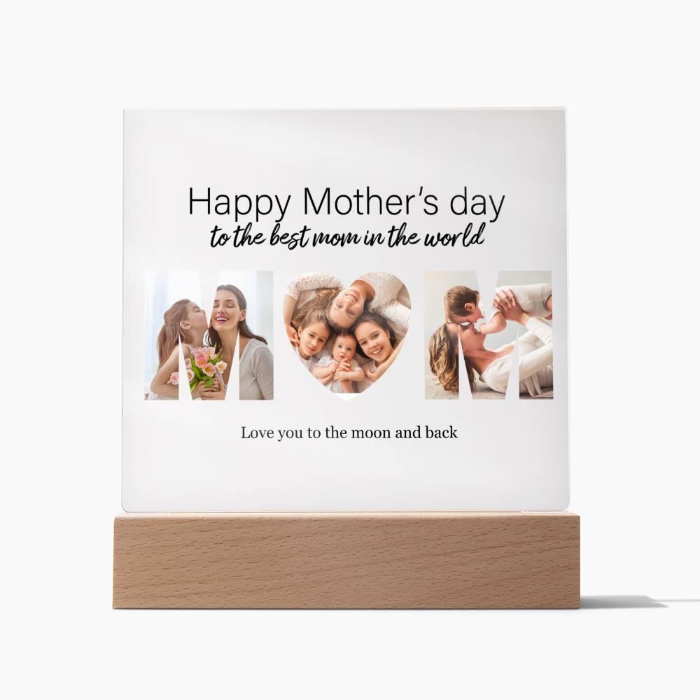 Custom MOM Photo Collage Acrylic Plaque Mother's Day Birthday Gift - Mallard Moon Gift Shop