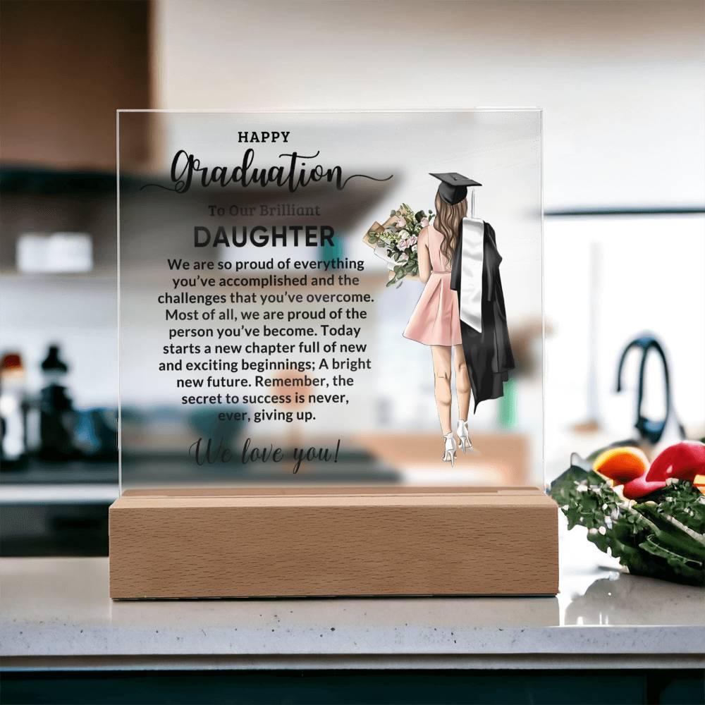 Daughter Personalized Graduation Keepsake Acrylic Plaque - Mallard Moon Gift Shop