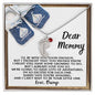 Dear Mommy I Already Love You Pregnancy Engraved Name Baby Feet Charm Necklace with Birthstone Gift for New Mom - Mallard Moon Gift Shop