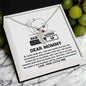 Dear Mommy Your Little One Can't Wait to See your Smile Engraved Name Baby Feet Pendant Necklace with Birthstone - Mallard Moon Gift Shop