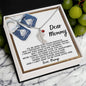 Dear Mommy I Already Love You Pregnancy Engraved Name Baby Feet Charm Necklace with Birthstone Gift for New Mom - Mallard Moon Gift Shop