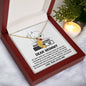 Dear Mommy Your Little One Can't Wait to See your Smile Engraved Name Baby Feet Pendant Necklace with Birthstone - Mallard Moon Gift Shop