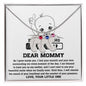 Dear Mommy Your Little One Can't Wait to See your Smile Engraved Name Baby Feet Pendant Necklace with Birthstone - Mallard Moon Gift Shop