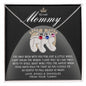 Gift for New Mom Engraved Name Baby Feet Pendant Necklace with Birthstone - I Love You with My Smile - Mallard Moon Gift Shop