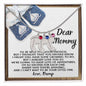 Dear Mommy I Already Love You Pregnancy Engraved Name Baby Feet Charm Necklace with Birthstone Gift for New Mom - Mallard Moon Gift Shop