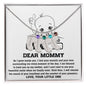 Dear Mommy Your Little One Can't Wait to See your Smile Engraved Name Baby Feet Pendant Necklace with Birthstone - Mallard Moon Gift Shop
