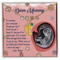 Dear Mommy I Am On My Way Baby Feet Engraved Name Charm Pendant Necklace with Birthstone - Mallard Moon Gift Shop