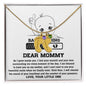Dear Mommy Your Little One Can't Wait to See your Smile Engraved Name Baby Feet Pendant Necklace with Birthstone - Mallard Moon Gift Shop