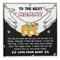 Best Mommy Pregnancy Gift Love from the Bump Engraved Name Baby Feet Pendant Necklace with Birthstone - Mallard Moon Gift Shop