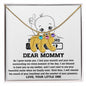 Dear Mommy Your Little One Can't Wait to See your Smile Engraved Name Baby Feet Pendant Necklace with Birthstone - Mallard Moon Gift Shop