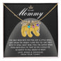 Gift for New Mom Engraved Name Baby Feet Pendant Necklace with Birthstone - I Love You with My Smile - Mallard Moon Gift Shop