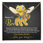 Mama To Bee Love, Kisses and Kicks from your Tummy Engraved Name Baby Feet Charm Necklace with Birthstone - Mallard Moon Gift Shop