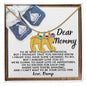 Dear Mommy I Already Love You Pregnancy Engraved Name Baby Feet Charm Necklace with Birthstone Gift for New Mom - Mallard Moon Gift Shop