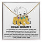 Dear Mommy Your Little One Can't Wait to See your Smile Engraved Name Baby Feet Pendant Necklace with Birthstone - Mallard Moon Gift Shop