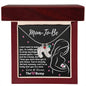 Mom-To-Be Love and Kisses From the Bump Engraved Name Baby Feet Pendant Necklace with Birthstone - Mallard Moon Gift Shop