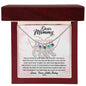 Dear Mommy I Can't Wait to Meet You Pregnancy Gift Engraved Name Baby Feet Pendant Necklace with Birthstone - Mallard Moon Gift Shop