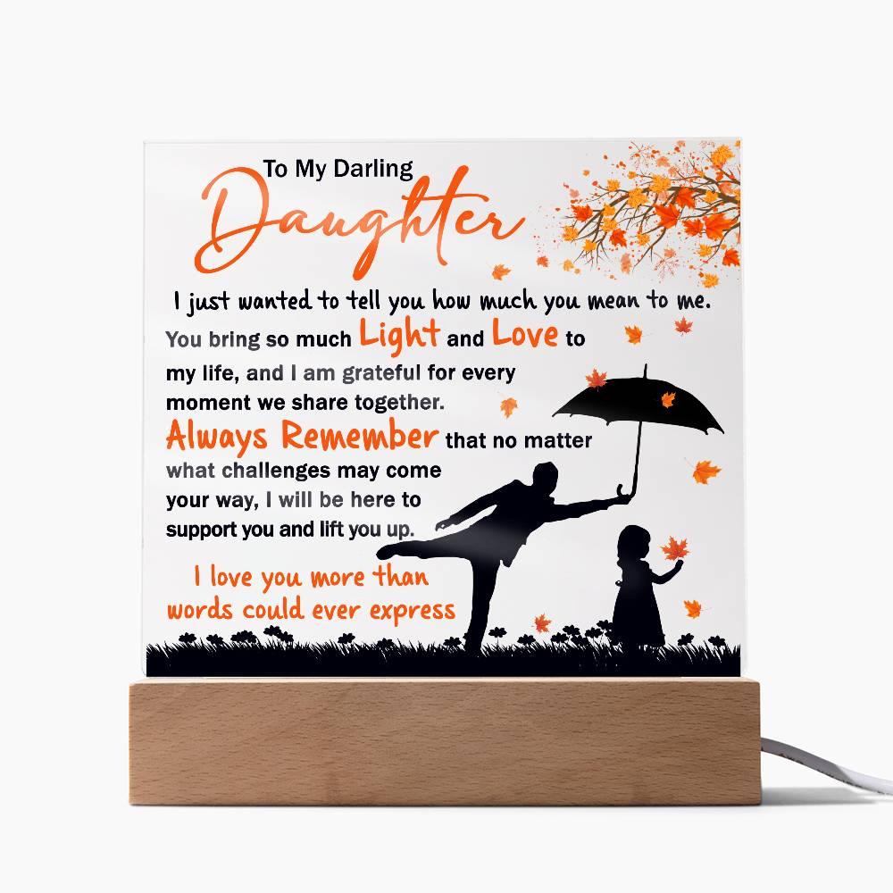 Daughter - Grateful for Every Moment We Share Together - Acrylic Plaque - Mallard Moon Gift Shop