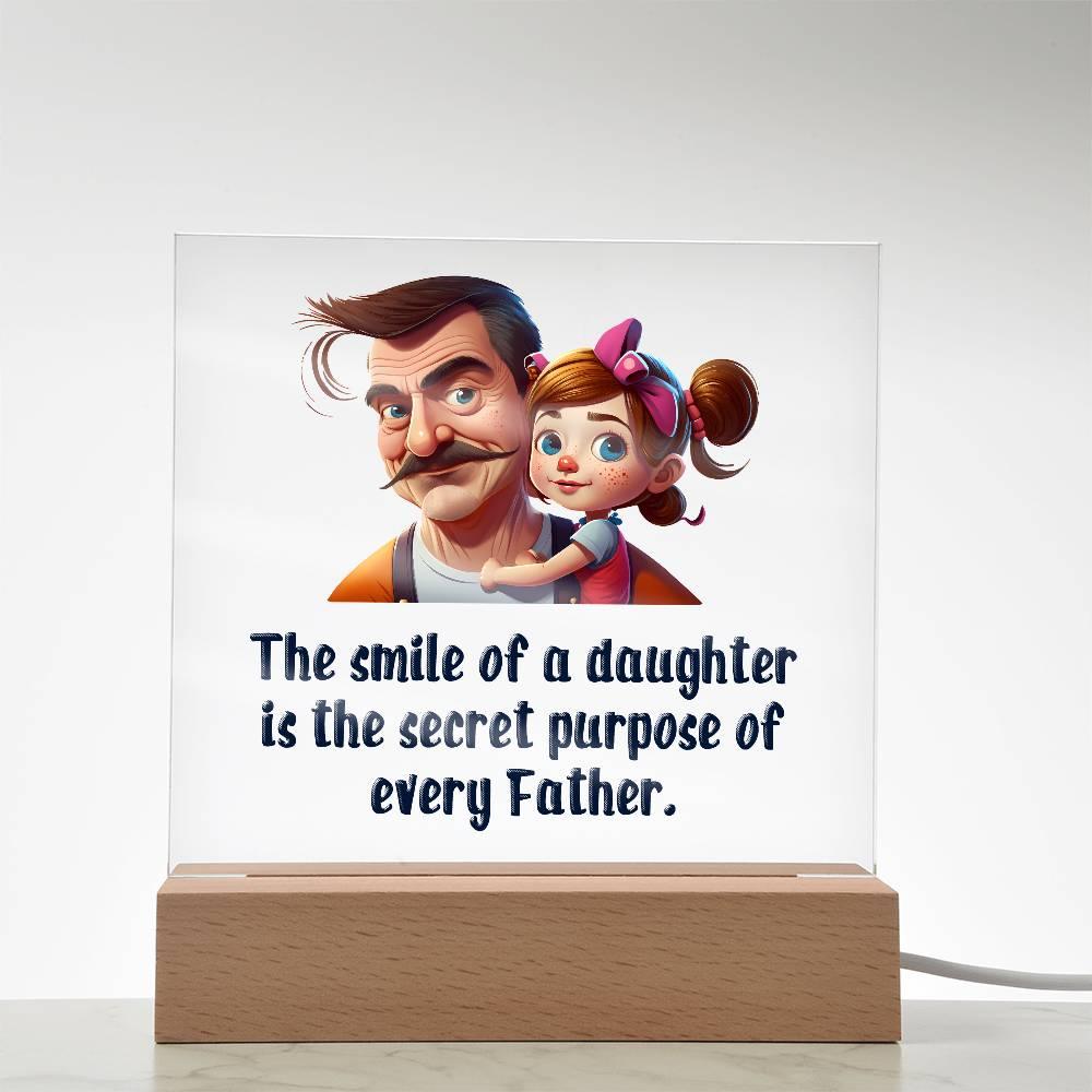 Gift for Dad - The Smile of a Daughter is the Secret Purpose of Every Father Acrylic Plaque - Mallard Moon Gift Shop