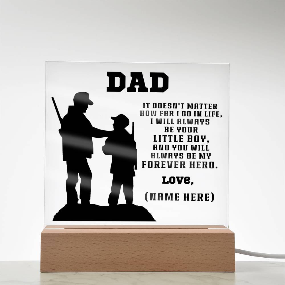 Hunter Father and Son Personalized Acrylic Plaque - Mallard Moon Gift Shop