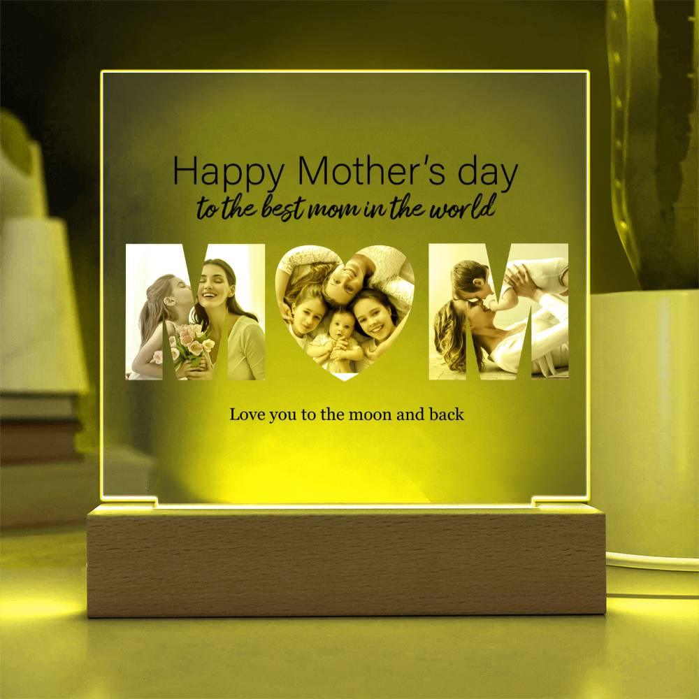Custom MOM Photo Collage Acrylic Plaque Mother's Day Birthday Gift - Mallard Moon Gift Shop