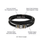 Husband, I Choose You Forever and Always Men's Braided Leather Bracelet - Mallard Moon Gift Shop
