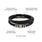 Birthday Gift for Him - Love You Forever Men's Bracelet – Braided Leather Stylish Jewelry for Husband, Son, or Boyfriend - Mallard Moon Gift Shop
