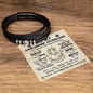 Husband, I Choose You Forever and Always Men's Braided Leather Bracelet - Mallard Moon Gift Shop