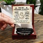 Husband, I Choose You Forever and Always Men's Braided Leather Bracelet - Mallard Moon Gift Shop