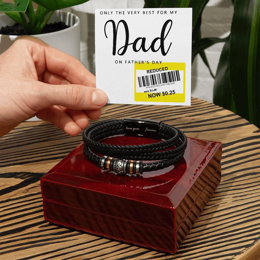 Gift for Dad on Father's Day Only the Best Braided Leather Bracelet - Mallard Moon Gift Shop