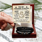 Husband, I Choose You Forever and Always Men's Braided Leather Bracelet - Mallard Moon Gift Shop