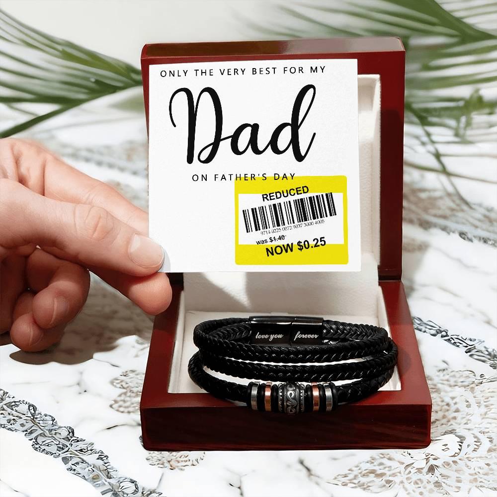 Gift for Dad on Father's Day Only the Best Braided Leather Bracelet - Mallard Moon Gift Shop