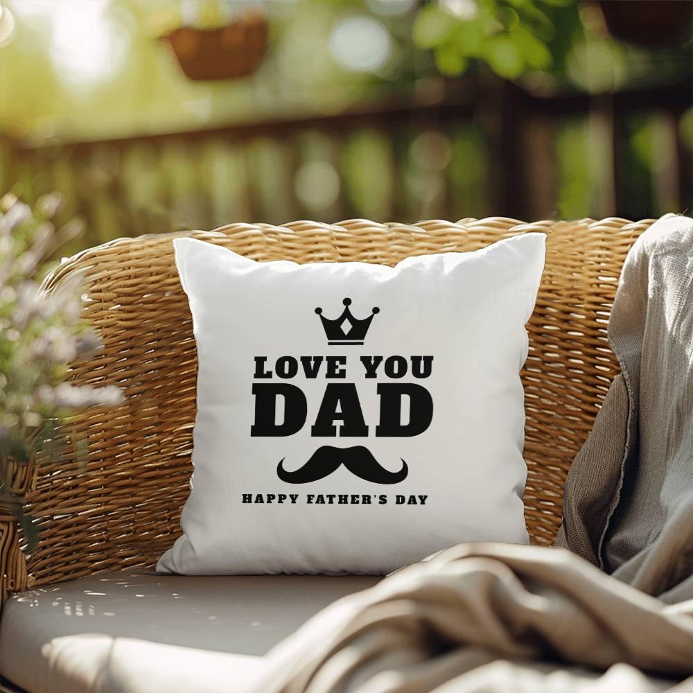 Father's Day Gift - I Love You Dad - Indoor Outdoor Pillow - Mallard Moon Gift Shop