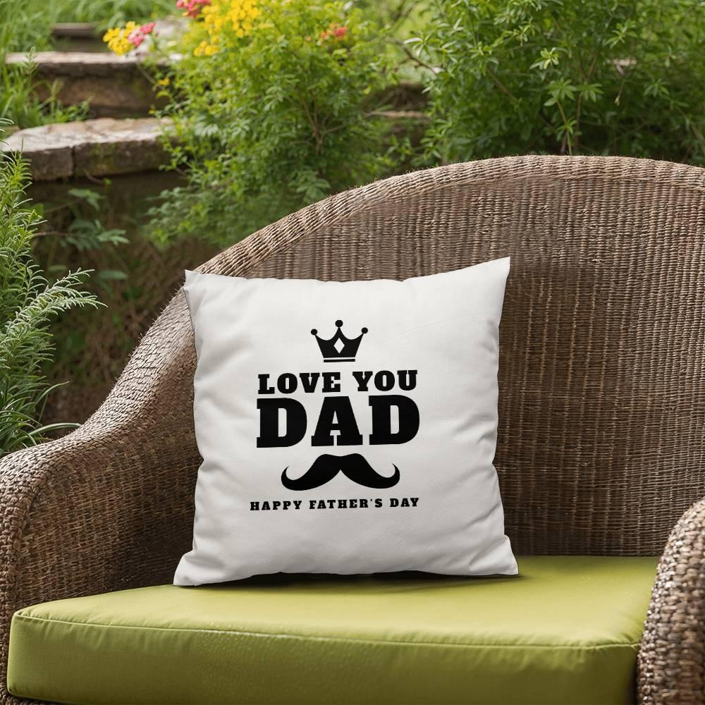 Father's Day Gift - I Love You Dad - Indoor Outdoor Pillow - Mallard Moon Gift Shop