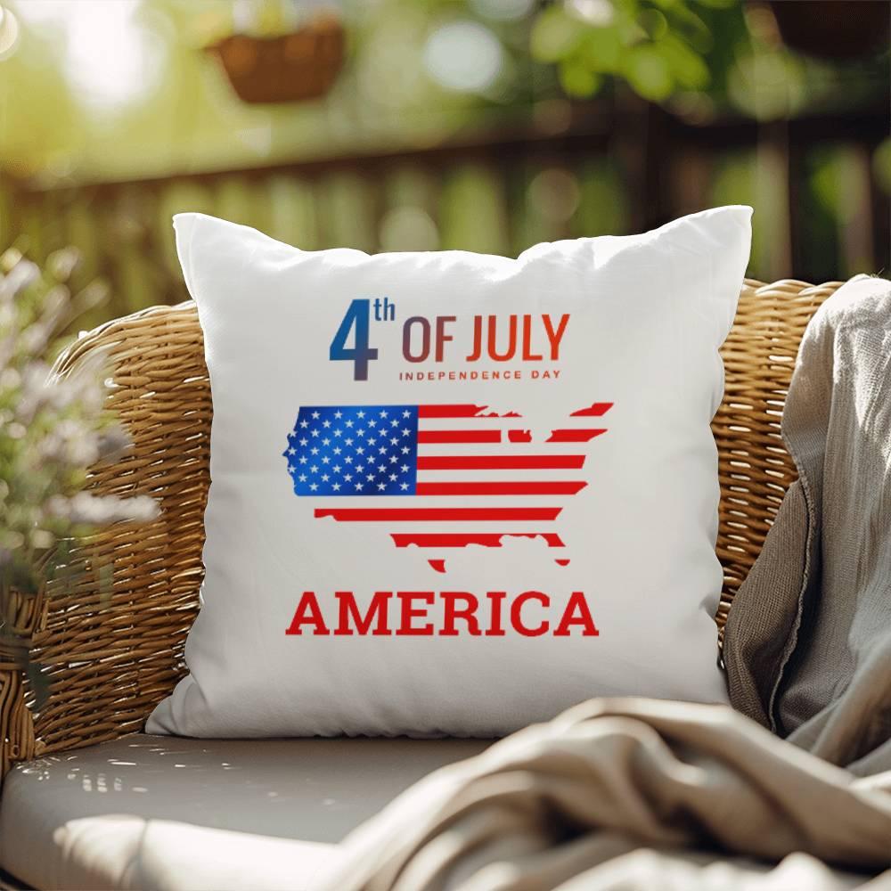 Fourth of July in America Comfy Indoor-Outdoor Pillow - Mallard Moon Gift Shop
