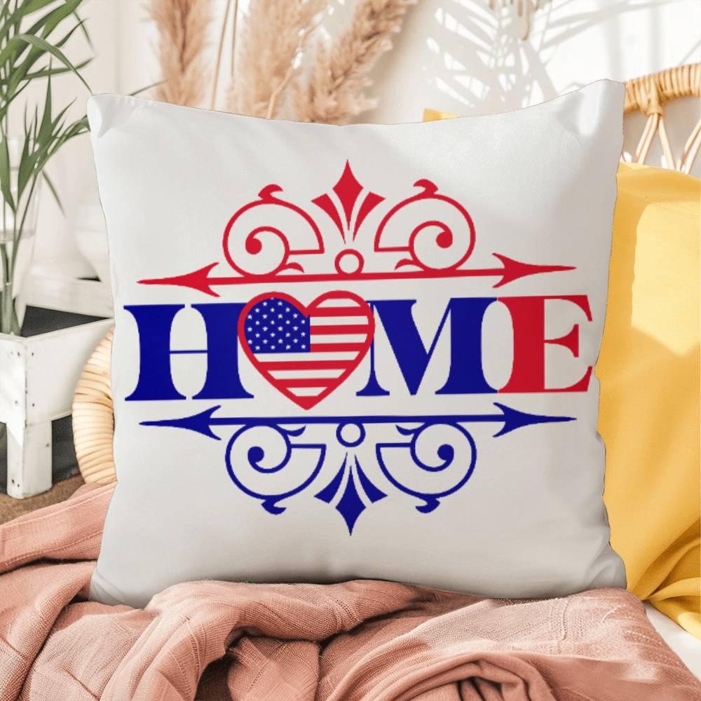 Patriotic Home Comfy Indoor-Outdoor Pillow - Mallard Moon Gift Shop