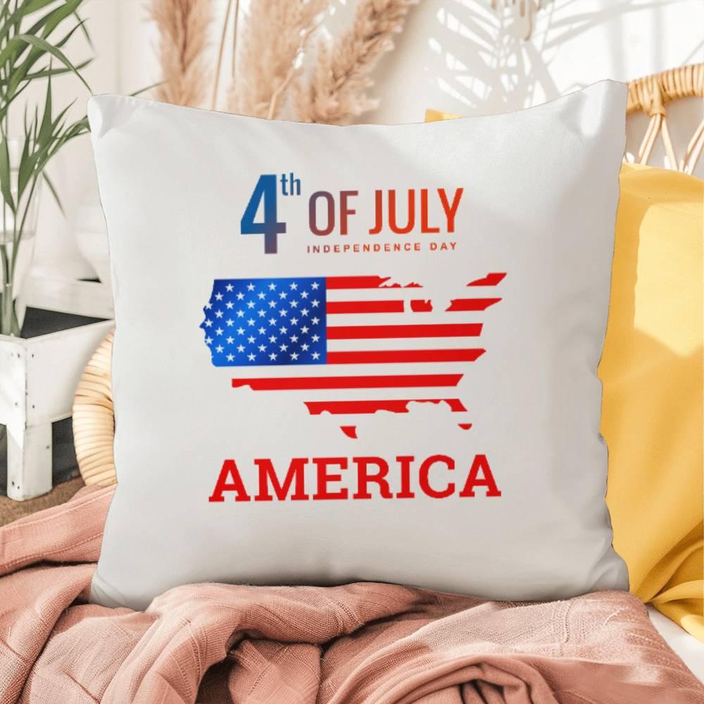 Fourth of July in America Comfy Indoor-Outdoor Pillow - Mallard Moon Gift Shop