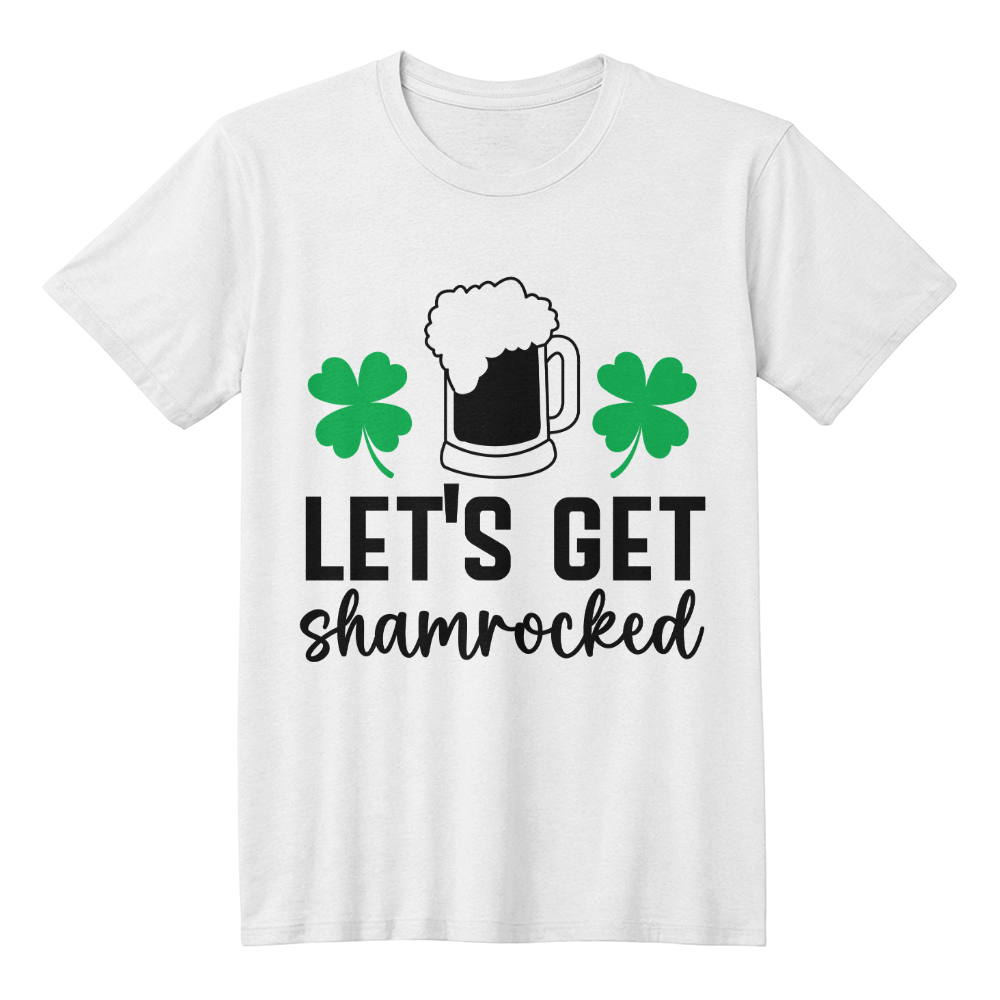 Let's Get Shamrocked St. Patrick’s Day T-Shirt – Funny Irish Drinking Tee for Men & Women – Unisex Cotton Crew Neck - Mallard Moon Gift Shop