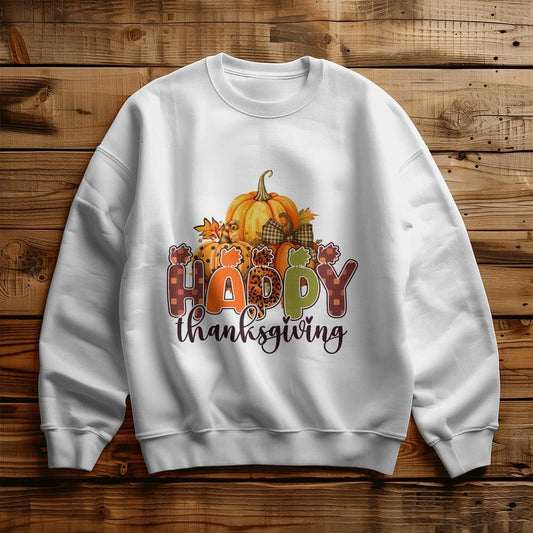 Happy Thanksgiving Holiday Sweatshirt - Mallard Moon Gift Shop
